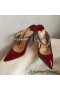 Jimmy Choo Bing 100 Muli Donne Di Brevetto In Pelle Con Cristalli Cinturino Rosso