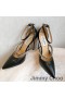 Jimmy Choo Bobbie 100 Pompe Di Donne Brevetto In Pelle Con Cristalli Cinturino Nero
