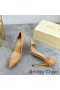 Jimmy Choo Cass 105 Pompe di Donne in Pvc E Pelle di Vitello Con JC Emblema Khaki