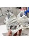 Jimmy Choo Cosmo F Low Top Sneakers Unisex In Pelle E Seta Bianco