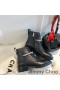 Jimmy Choo Cruz Combattimento Stivali Da Donna In Pelle Di Vitello Con Dettagli In Cristallo Nero