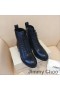 Jimmy Choo Cruz Combattimento Stivali Donna In Pelle Nero