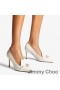Jimmy Choo Felicitie 85 Pompe Di Donne Nappa Con Perla Abbellimento Bianco