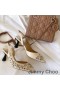 Jimmy Choo Fetto 65 Pompe Slingback Donna In Pelle Con Stella Rivetti Beige