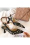 Jimmy Choo Fetto 65 Pompe Slingback Donna In Pelle Con Stella Rivetti Nero