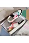 Jimmy Choo Florent M Sneakers Donna In Pelle Di Vitello Con Choo Lettering Bianco/Nero