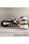 Jimmy Choo Florent M Sneakers Donna In Pelle Di Vitello Con Choo Lettering Bianco/Nero