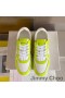 Jimmy Choo Florent M Sneakers Donna In Pelle Di Vitello Con Choo Lettering Bianco/Giallo