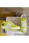 Jimmy Choo Florent M Sneakers Donna In Pelle Di Vitello Con Choo Lettering Bianco/Giallo