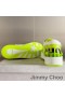 Jimmy Choo Florent M Sneakers Donna In Pelle Di Vitello Con Choo Lettering Bianco/Giallo