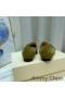 Jimmy Choo Krista Ballerine Donna In Camoscio Con Cristalli Cinturino Verde