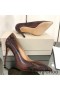 Jimmy Choo Amore 100 Pompe Di Donne Pitone Goffrato Pelle Marrone