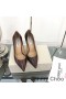Jimmy Choo Amore 100 Pompe Di Donne Pitone Goffrato Pelle Marrone