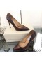 Jimmy Choo Amore 100 Pompe Di Donne Pitone Goffrato Pelle Marrone