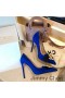 Jimmy Choo Amore 100 Pompe di Donne in pelle Scamosciata Con JC Emblema Blu