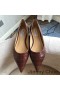 Jimmy Choo Amore Per Appartamenti Donna Di Coccodrillo Goffrato Pelle Marrone