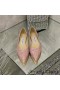 Jimmy Choo Amore Flats Donna Glitter Degradano Il Tessuto Ciliegio