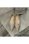 Jimmy Choo Amore Flats Donna Glitter Degradare In Tessuto Grigio