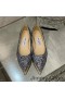 Jimmy Choo Amore Flats Donna Glitter Degradare In Tessuto Grigio/Blu