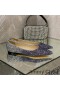 Jimmy Choo Amore Flats Donna Glitter Degradano Il Tessuto Argento/Nero