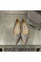 Jimmy Choo Amore Flats Donna Glitter Degradano Il Tessuto Argento/Blu