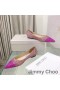 Jimmy Choo Amore Flats Donna Tessuto Glitter Con Degradare Toe Rosa/Rosa