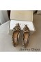 Jimmy Choo Amore Flats Donna Leopard In Pelle Marrone