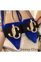 Jimmy Choo Amore Ballerine Donna in pelle Scamosciata Con JC Emblema Blu