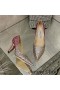 Jimmy Choo Amore Pompe Di Donne Glitter Degradano Il Tessuto Rosa/Argento