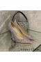 Jimmy Choo Amore Pompe Di Donne Glitter Degradano Il Tessuto Viola