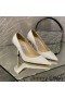 Jimmy Choo Amore Pompe Delle Donne Della Pelle Verniciata Di Bianco