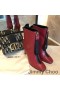 Jimmy Choo Macel 100 Caviglia Stivaletti Donna In Pelle Di Vitello Rosso