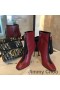 Jimmy Choo Macel 100 Caviglia Stivaletti Donna In Pelle Di Vitello Rosso