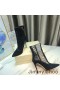 Jimmy Choo Mavie 105 Stivaletti Donna In Camoscio E Coccodrillo Goffrato Pelle Nero