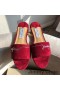 Jimmy Choo Minea Diapositive Donne In Camoscio Con Cristalli Rosso Impreziosito Da