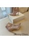 Jimmy Choo Minori 105 Caviglia Stivaletti Donna Glitter si Degradano Con il JC Emblema Oro Rosa