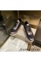 Jimmy Choo Monza Sneakers Donna In Pelle Anticata E Tessuto Glitter Nero