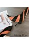 Jimmy Choo x Mugler Sopra Il Ginocchio 105 Calza Stivaletti Donna Maglia a Strisce Nero/Arancione