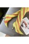 Jimmy Choo x Mugler Sopra Il Ginocchio 105 Calza Stivaletti Donna Maglia a Strisce Giallo/Arancio