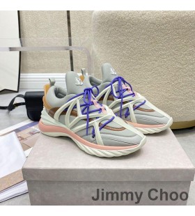 Jimmy Choo Cosmo F Sneakers Unisex In Pelle E Neoprene Rosa