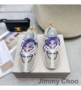 Jimmy Choo Cosmo F Sneakers Unisex In Pelle E Neoprene Rosa