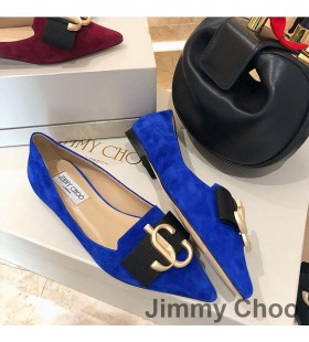 Jimmy Choo Amore Ballerine Donna in pelle Scamosciata Con JC Emblema Blu
