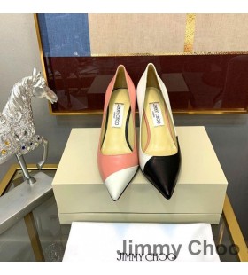 商愛85ポンプの女性のパッチワークの革のピンク