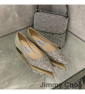 )Jimmy Choo(ジミーチュー)が初の干潟の女性にキラキラ布グレー/シルバー