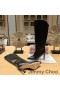 Jimmy Choo Alizze 90 Kne Sokker Kvinner Glatt Skinn Sort