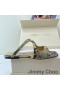Jimmy Choo Anis Lysbilder Kvinner Elaphe Med Metallisk Blank Gul
