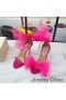Jimmy Choo Aveline 100 Sandaler Kvinner Semsket Skinn Med Overdimensjonert Mesh Buer Rose