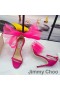 Jimmy Choo Aveline 100 Sandaler Kvinner Semsket Skinn Med Overdimensjonert Mesh Buer Rose