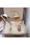 Jimmy Choo Aveline 100 Sandaler Kvinner Semsket Skinn Med Overdimensjonert Mesh Buer Hvit