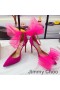 Jimmy Choo Averly 100 Pumper Kvinner Semsket Skinn Med Overdimensjonert Mesh Buer Rose